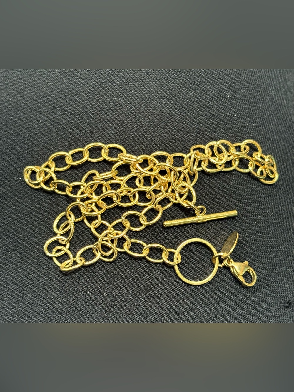 Gold Chain Toggle Necklace for Women